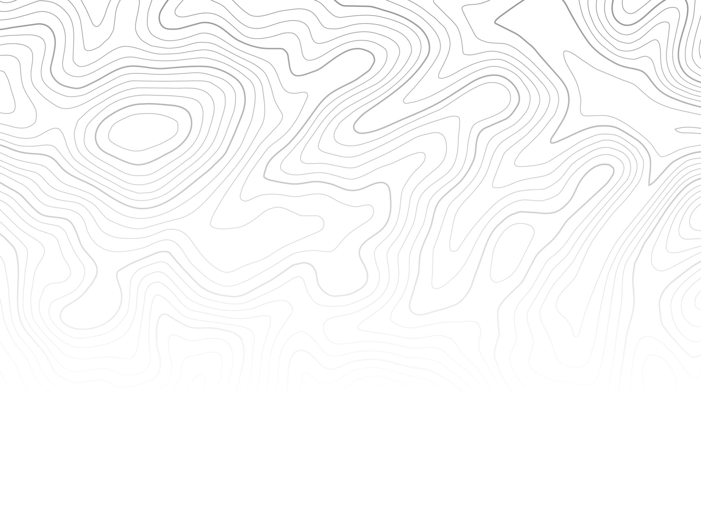 The image shows a topographic map with black contour lines on a white background, displaying various circular and wavy patterns.
