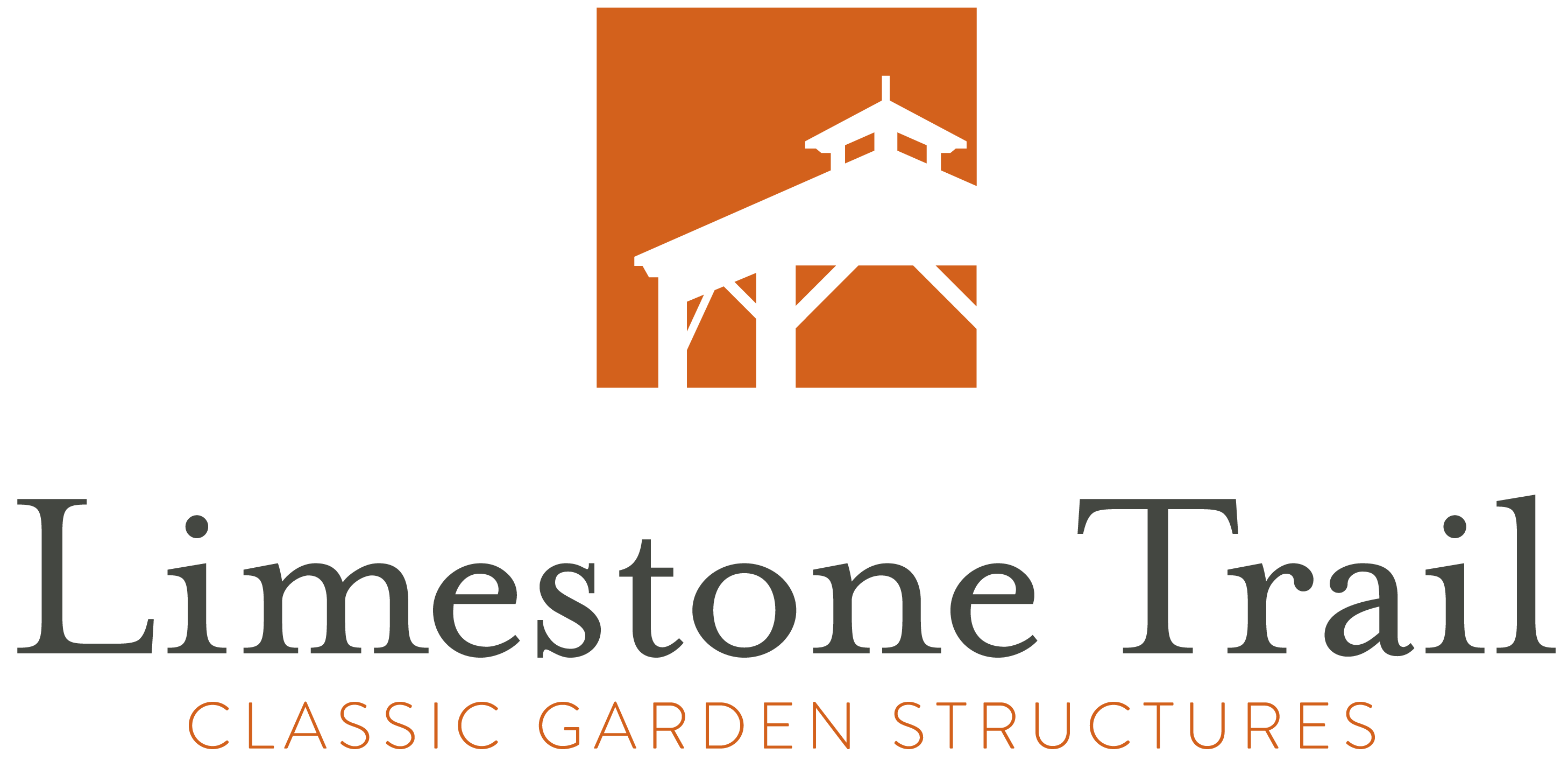 Limestone Trail logo - Canadian supplier of classic garden structures including pergolas, pavilions, and gazebos.